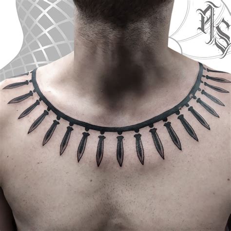 necklace tattoo men|More.